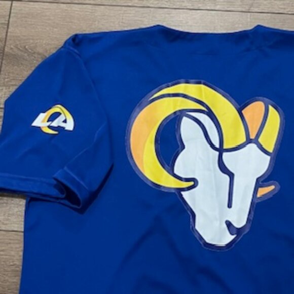 Pro Eagle Los Angeles Ram NFL Football Team Jersey Men’s Sz 3XL Button Up - Picture 10 of 13